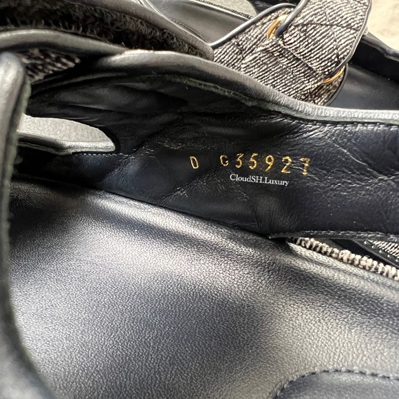 Auth BNIB Chanel 21A Rare Denim Deep Gray Dad Sandals -Size 38 - Picture 11 of 16